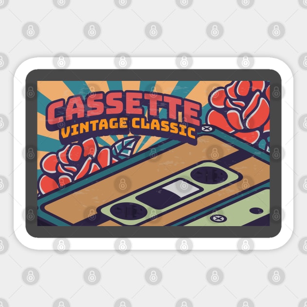 Vintage Cassete tape classic 80s eighties k7 neon Sticker by SpaceWiz95